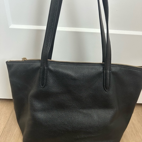 EUC Coach Black Taylor Tote with Gold Accents - Picture 4 of 5